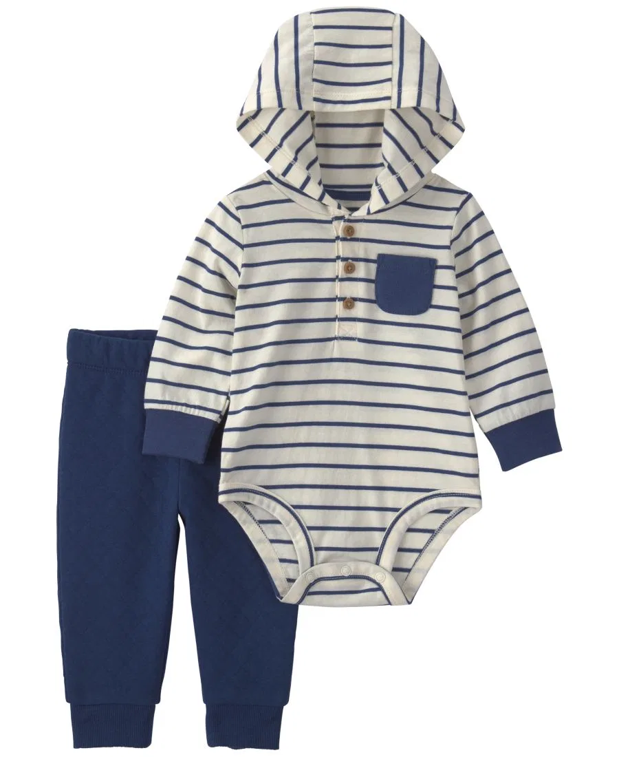Комплект из боди с капюшоном и штанов, с длинным рукавом Carter's, Navy Blue