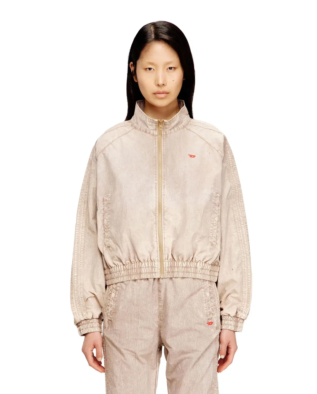 Женская куртка-ветровка с полосами Diesel, Natural