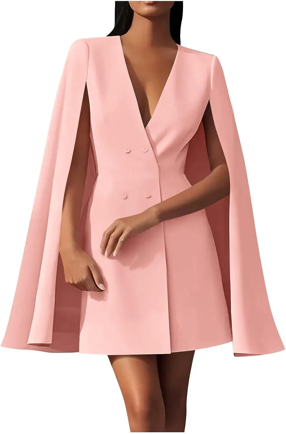 Женское платье-блейзер с двойной грудью Cape Women, Pink
