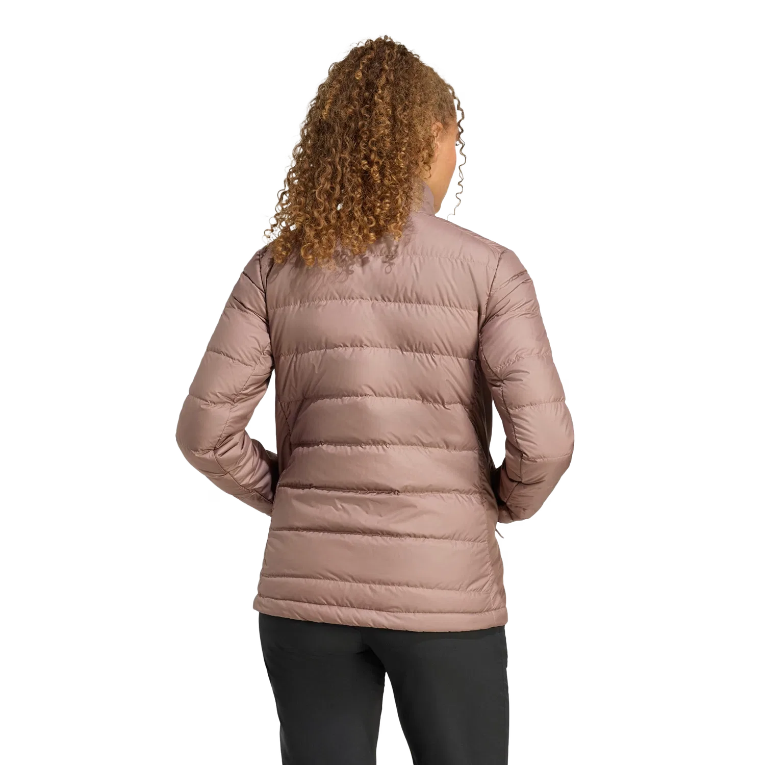 Женская зимняя куртка с утеплителем Adidas Terrex Multi Light CLIMAWARM Daunenjacke, коричневый — фото 3