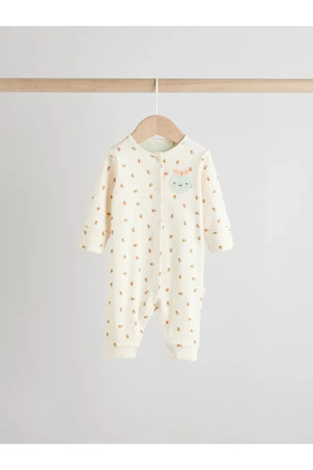 Детский спальный мешок с животным принтом 3-предметный набор Basics Next Baby, Cream — фото 2