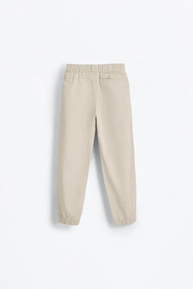 Детские брюки-джоггеры для девочек хлопковые Lefties, Sand Color — фото 2