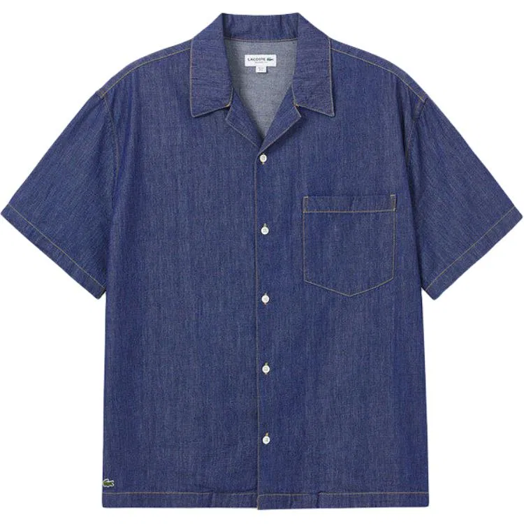 Рубашка джинсовая Light Denim Blue, LACOSTE — фото 3