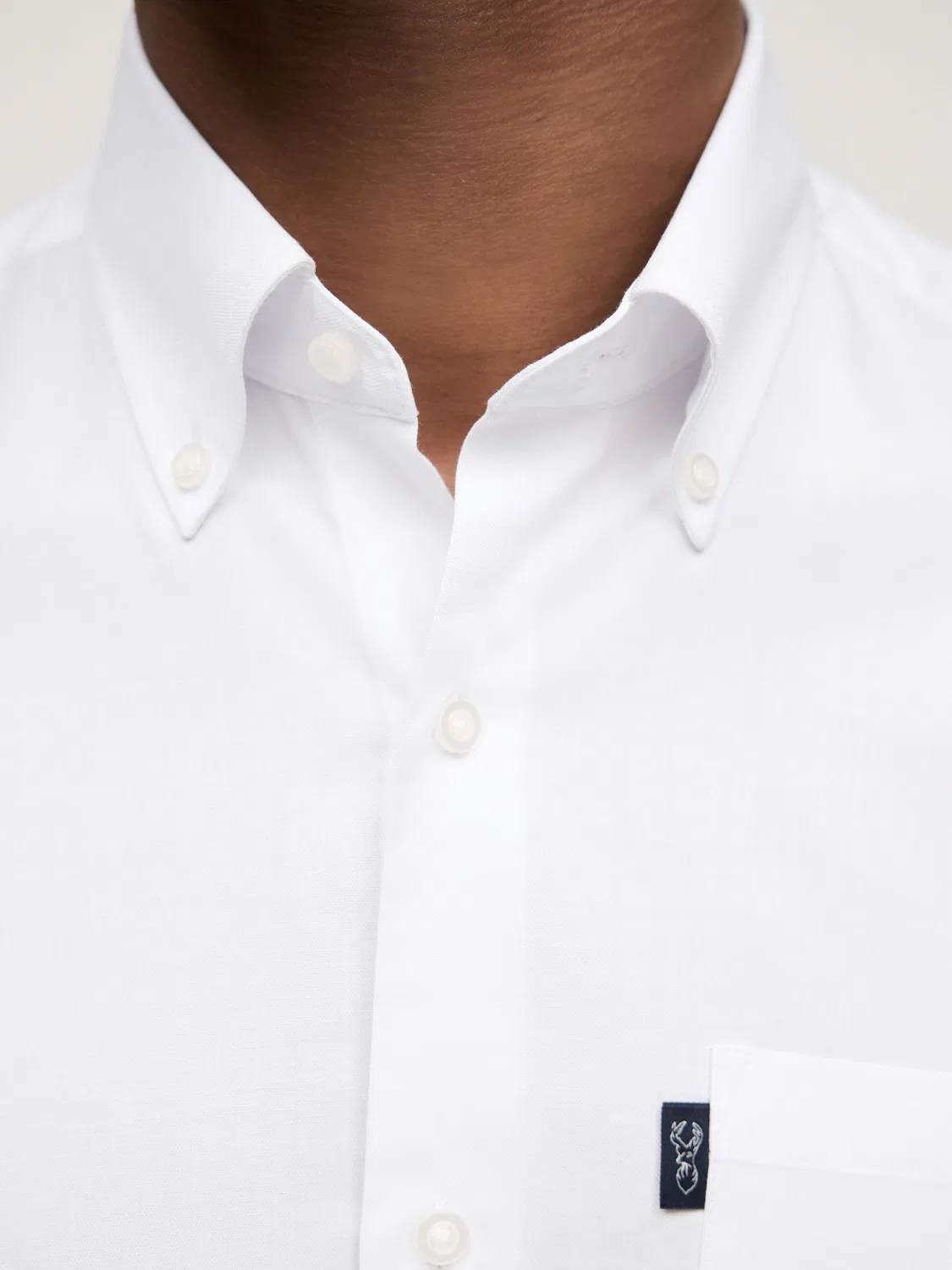 Рубашка оксфорд с коротким рукавом, Slim Fit Next, белый — фото 4