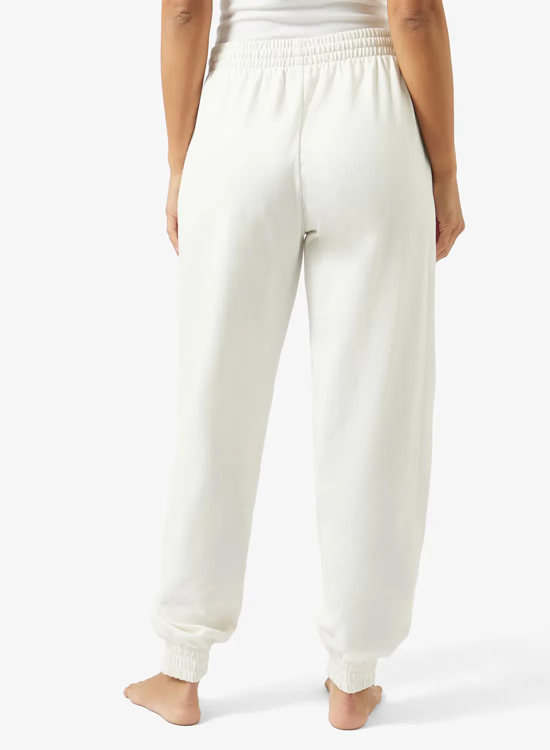 Пижамные брюки из хлопкового джерси с манжетами Calvin Klein, тофу — фото 3
