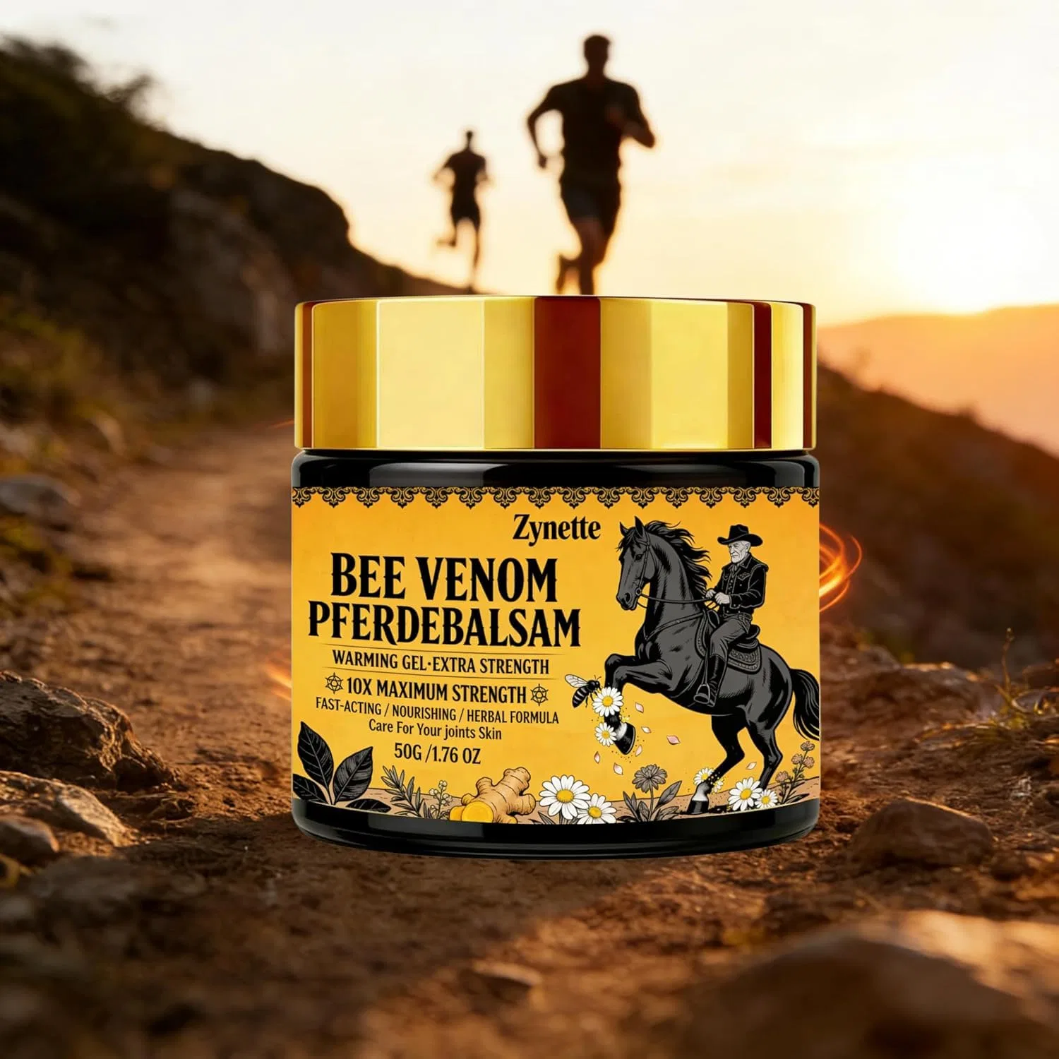 Согревающий гель для тела Bee Venom Pferdebalsam, с куркумой и ромашкой, 50 г Zynette — фото 3