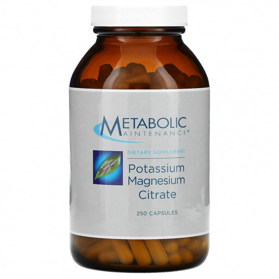 

Цитрат калия и магния Metabolic Maintenance Potassium Magnesium Citrate, 250 капсул