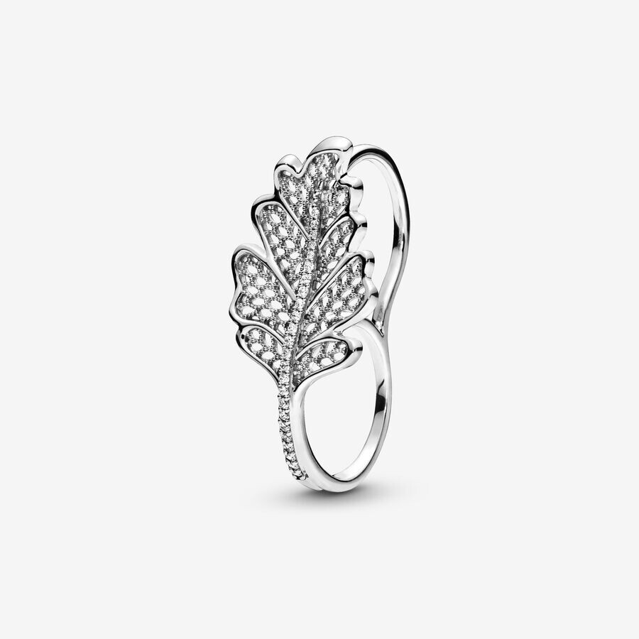 

Кольцо Pandora Moments Oak Leaf Double, серебро/прозрачный