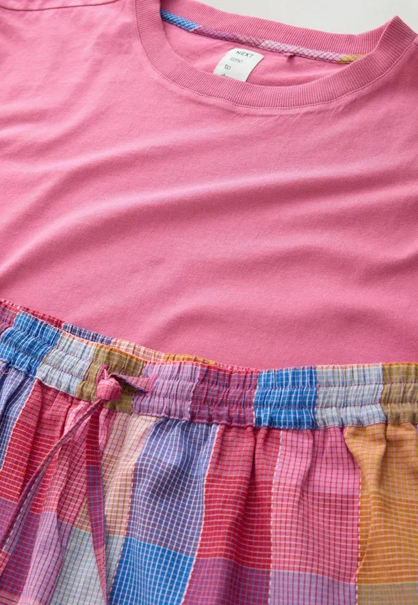 Комплект пижамы с принтом Regular fit - short pyjamas set Next, Navy Charlie the Cockapoo, розовый — фото 2