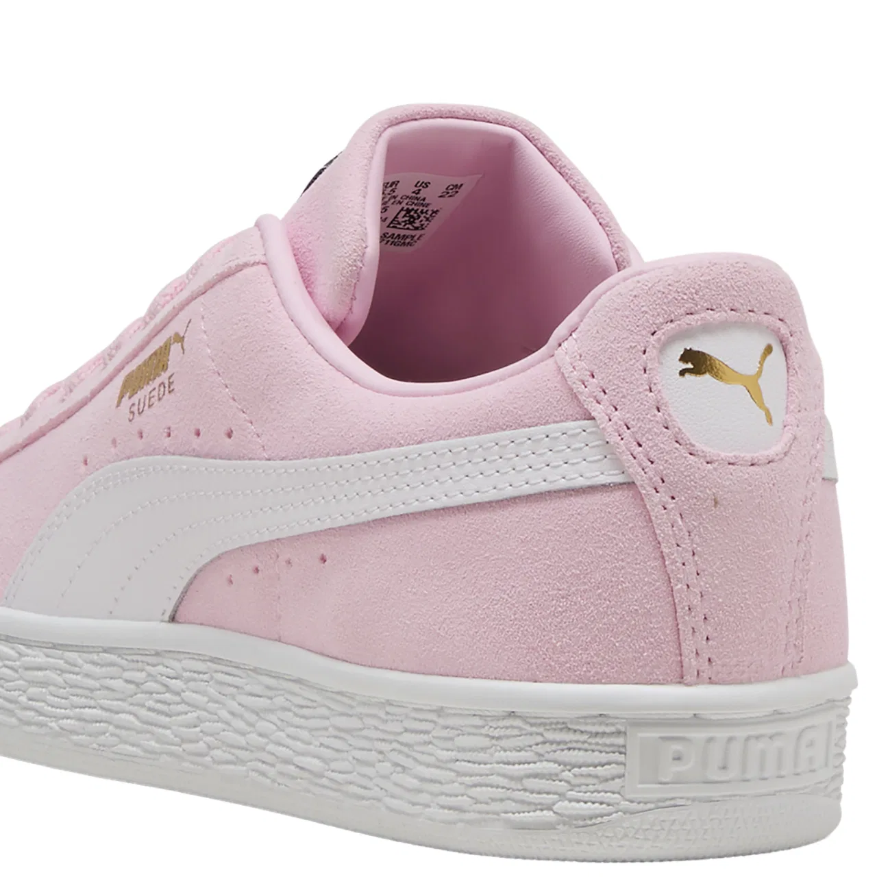 Детские кроссовки для девочек PUMA Suede Classic, Puma White/Pink Lady — фото 3