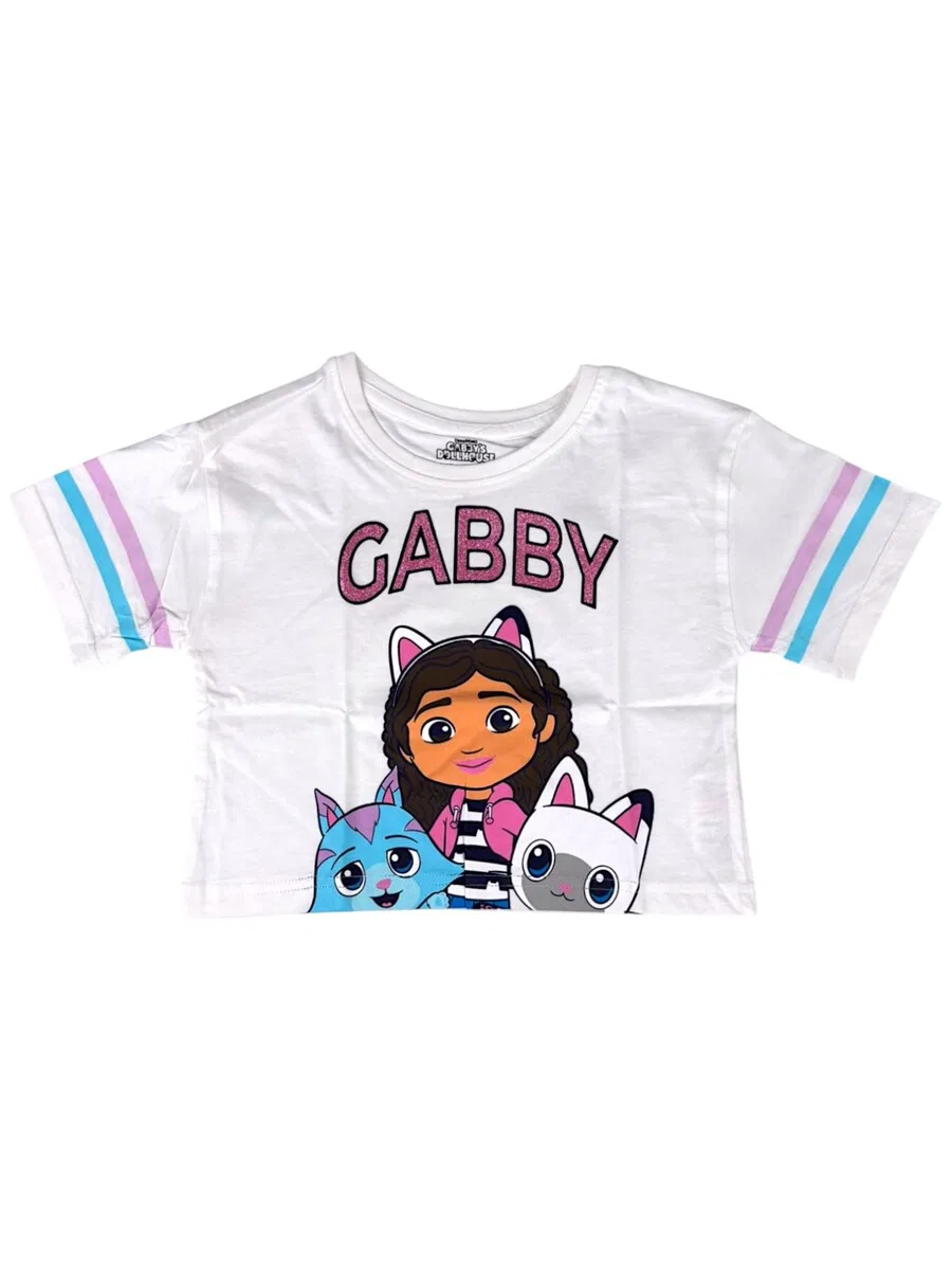 Футболка Gabby's Dollhouse 'Gabby´s Dollhouse Crop Top' белого цвета