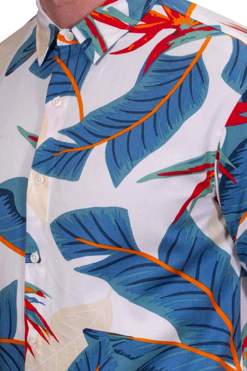 Мужская рубашка с принтом Hawaiian Superdry, Blau Bunt — фото 4
