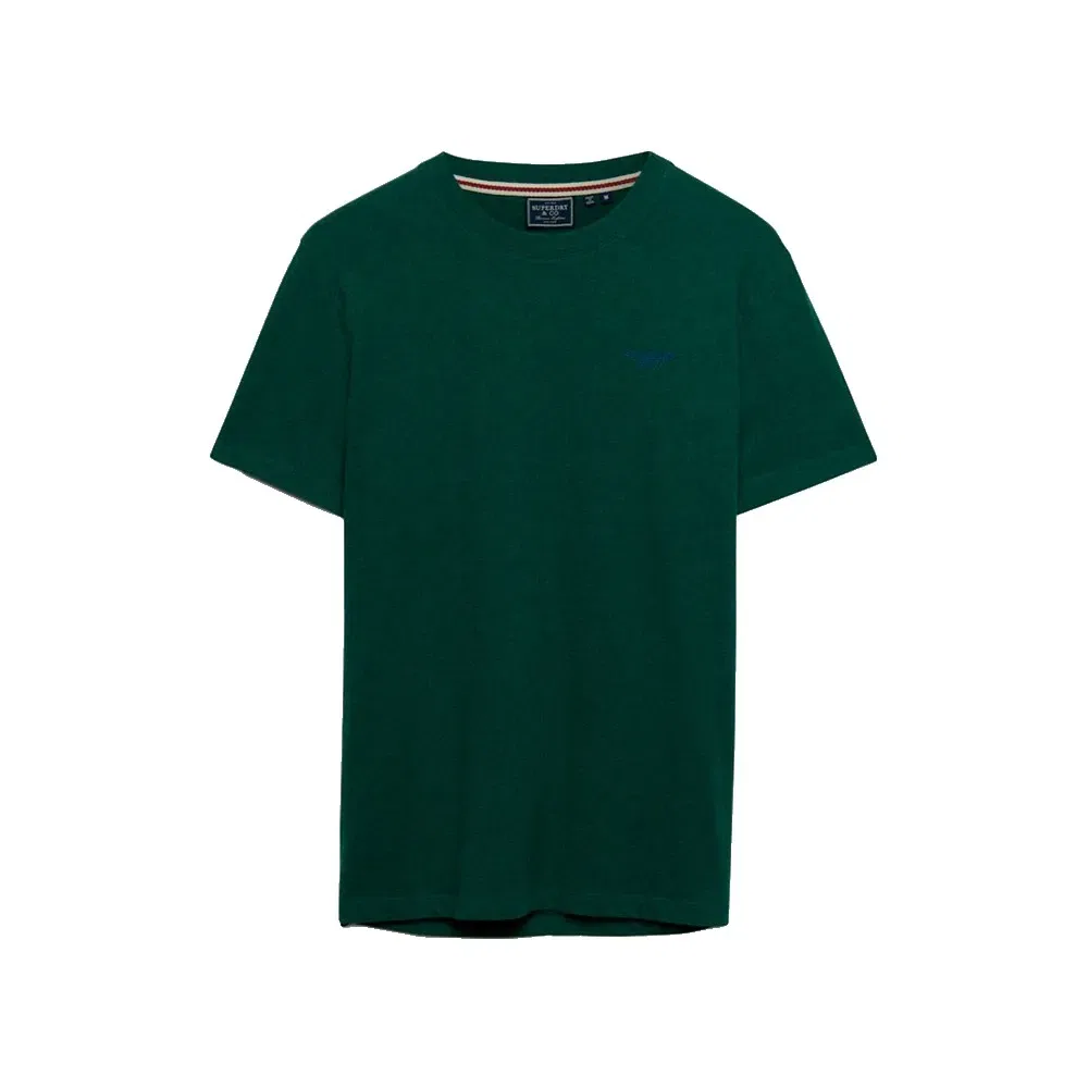 Мужская футболка с вышитым логотипом Superdry Essential Stacked Logo Embroidered, Green