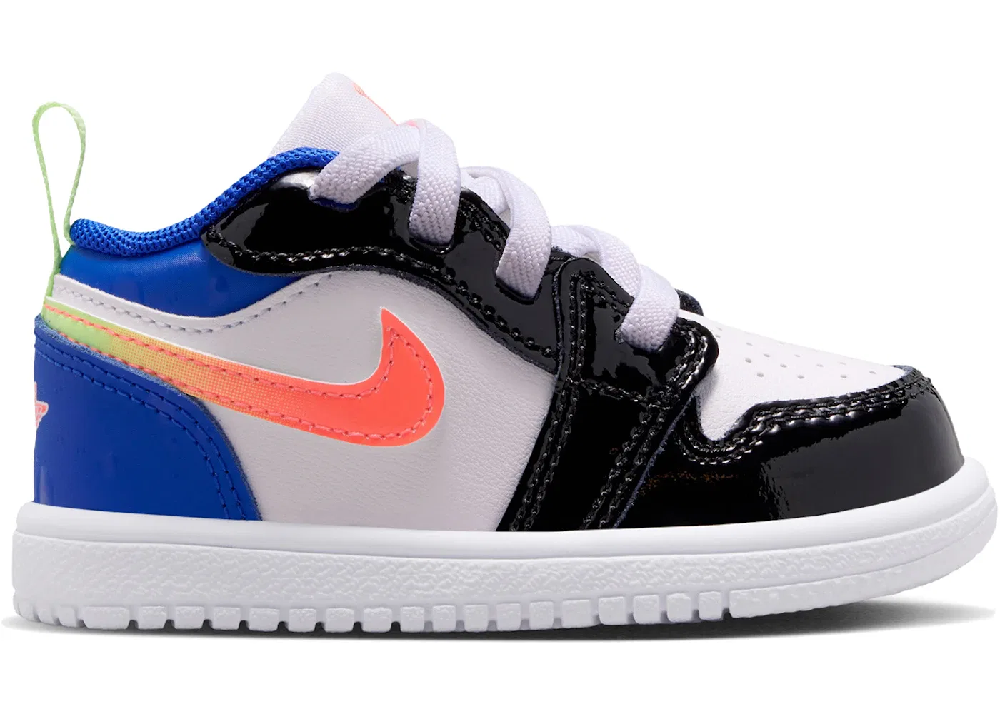 Детские кеды Lifestyle Jordan 1 Low ALT SE, White/Black/Game Royal/Bright Mango