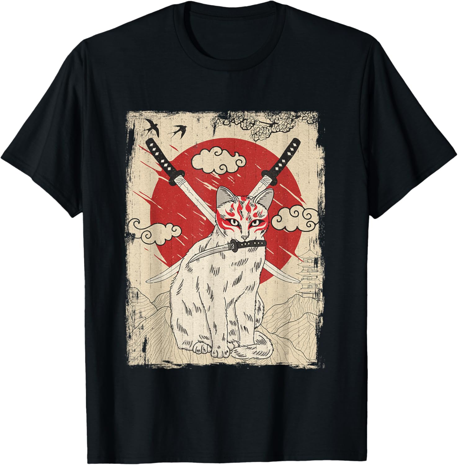 

Футболка с изображением японского белого аниме-кота-убийцы, черная (black 19-3911tcx), размер S Kawaii Japanese Cat For Anime Japanese Cats Lovers