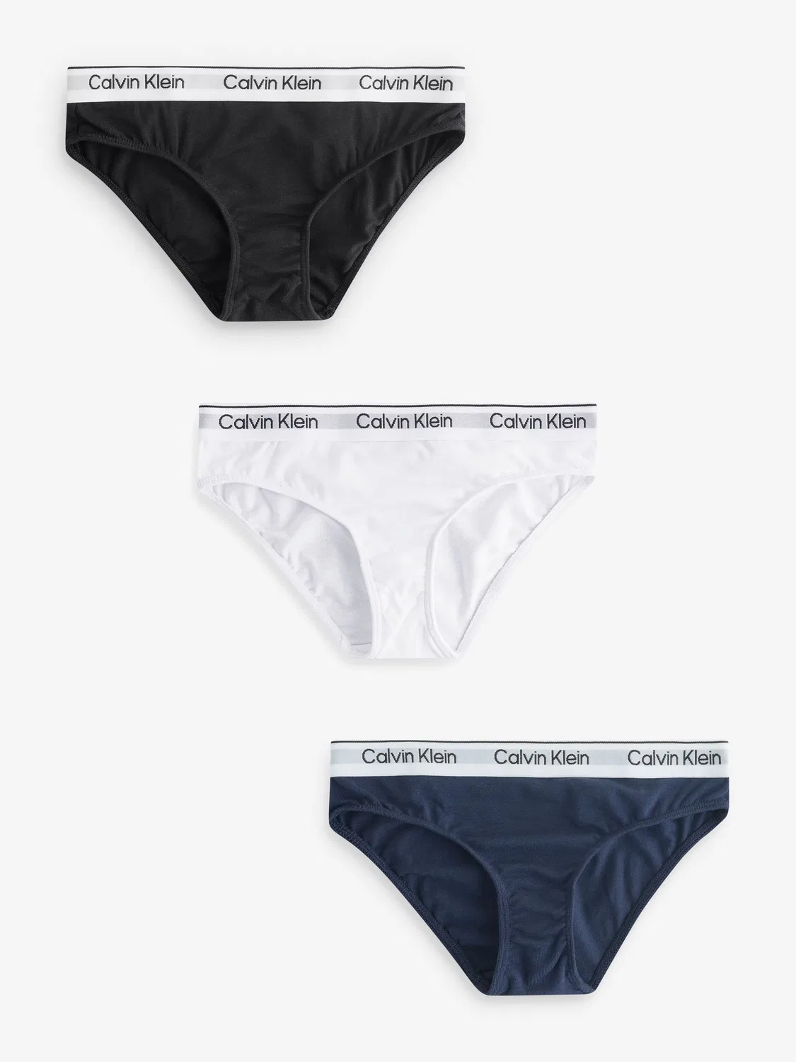 Трусы бикини, набор 3 шт Calvin Klein, белые