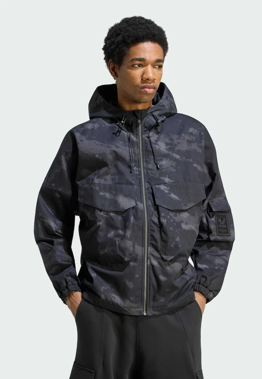 Камуфляжная куртка - летняя куртка Adidas Originals, Black