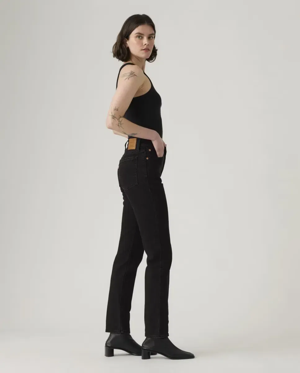 Женские джинсы-скинни с высокой посадкой Wedgie Slim Levi's, Negro — фото 4