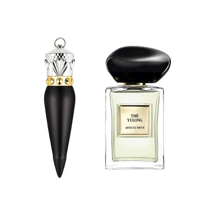 Женский парфюмерный набор Yulong Tea Fragrance EDT 50ml и помада Rouge Louboutin Classic Red, GIORGIO ARMANI, Black Tube