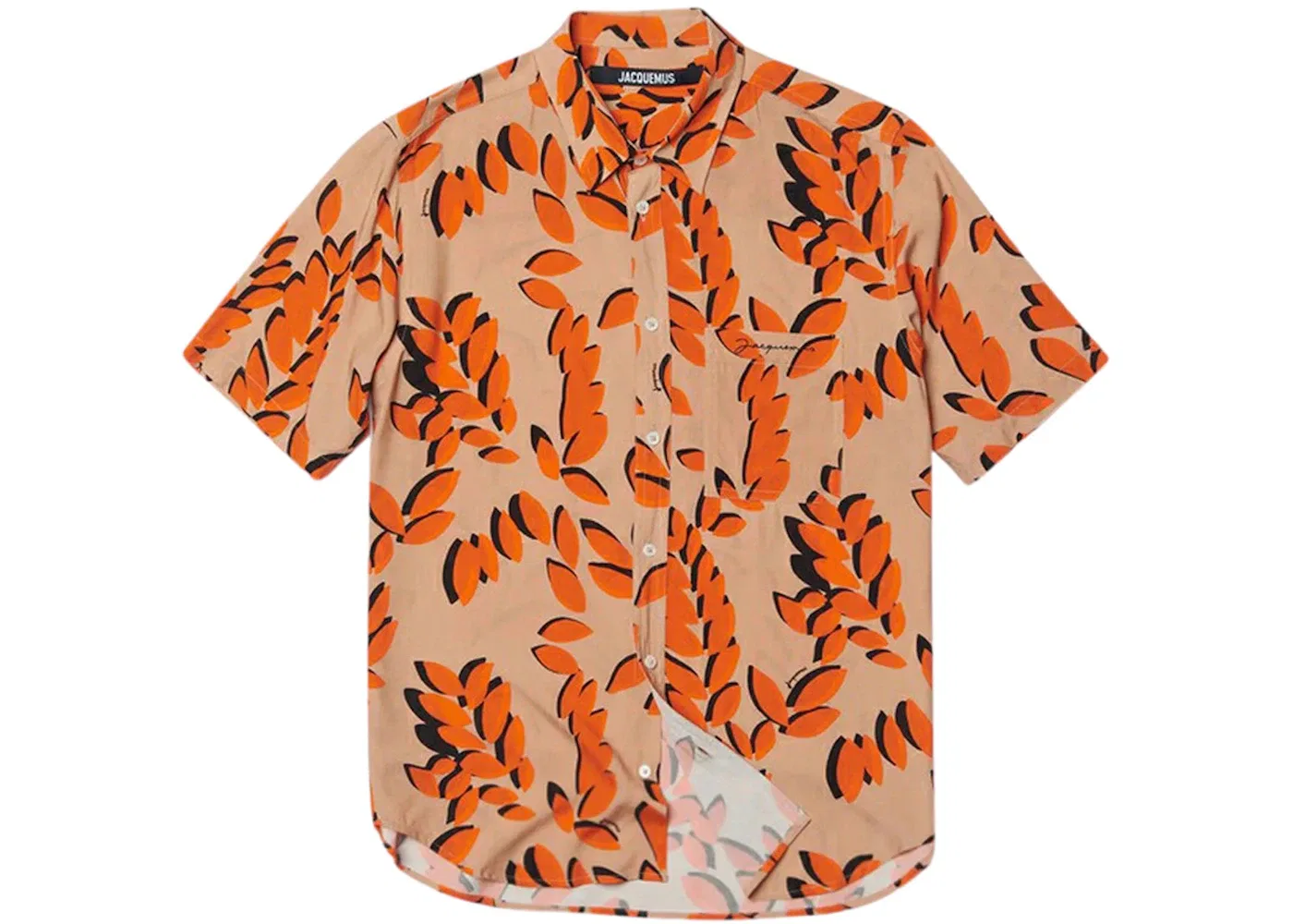 Мужская рубашка с принтом La Chemise Melo Leaves Print Jacquemus, Orange