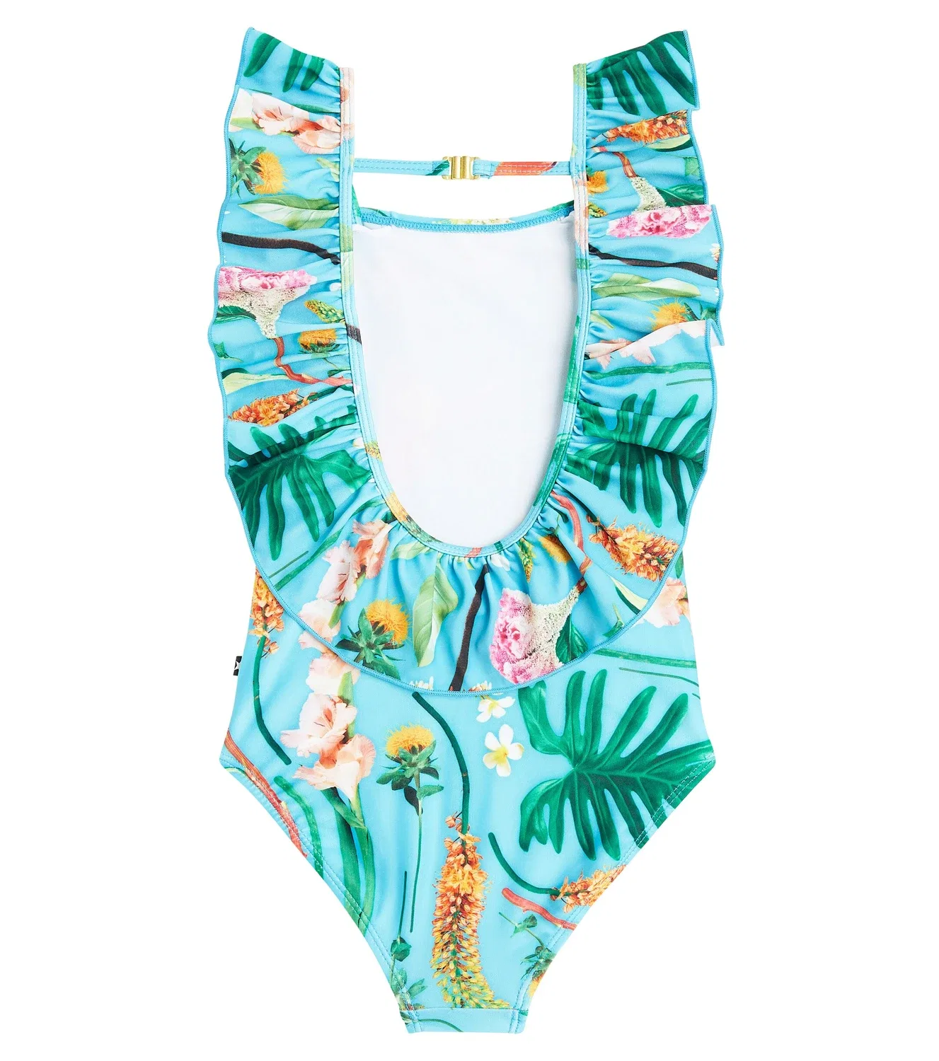 Раздельный купальник с цветочным принтом Flower Puzzle Molo, синий — фото 4