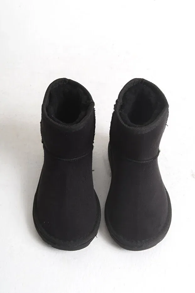 Детские ботинки для девочек на меху Moda Lime, Black — фото 3
