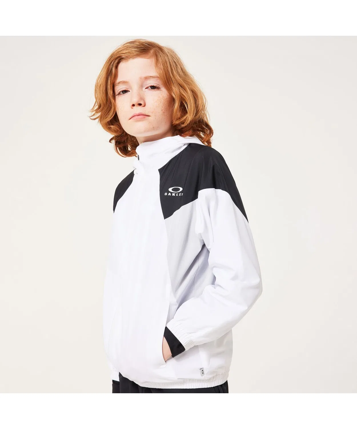 Детская куртка-ветровка с капюшоном, водоотталкивающая, YTR WIND MESH JKT 9.0 OAKLEY, White