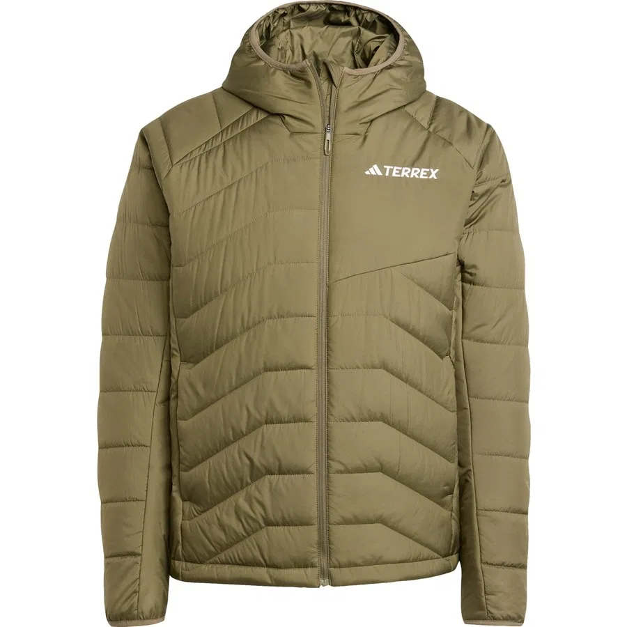 Мужская куртка с капюшоном и синтетическим утеплителем Terrex Multi Synthetic Insulated Hooded Jacket adidas, Зеленый — фото 3