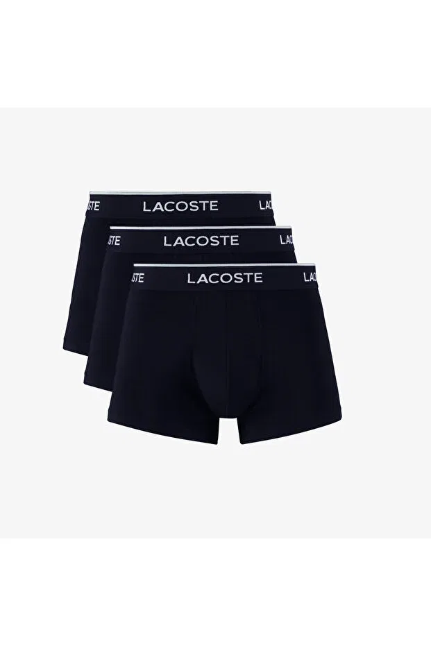 Боксеры мужские Lacoste 3-комплект, облегающие, темно-синий