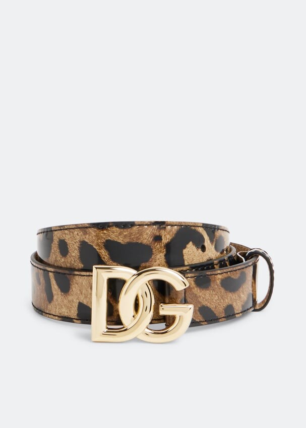 

Ремень DOLCE&GABBANA Kim DG logo belt, животный принт
