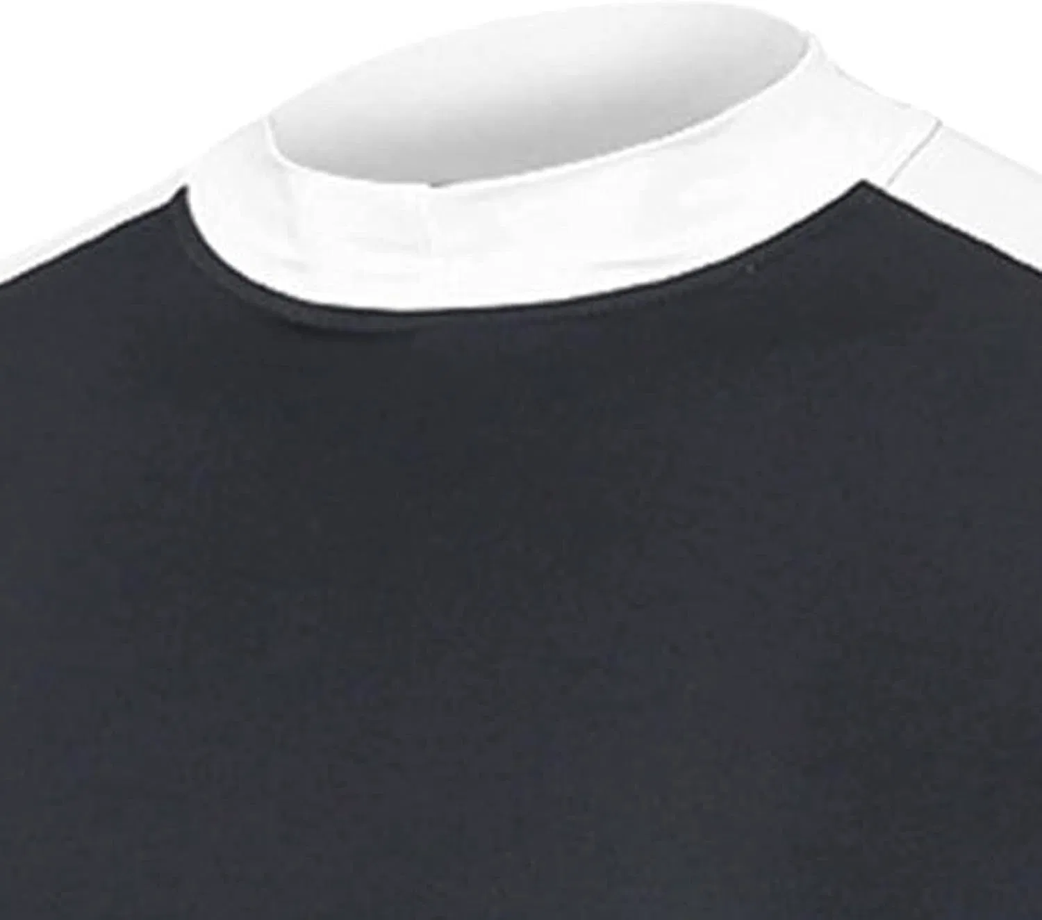 Мужская футболка с контрастной горловиной Regular Fit, Black — фото 3