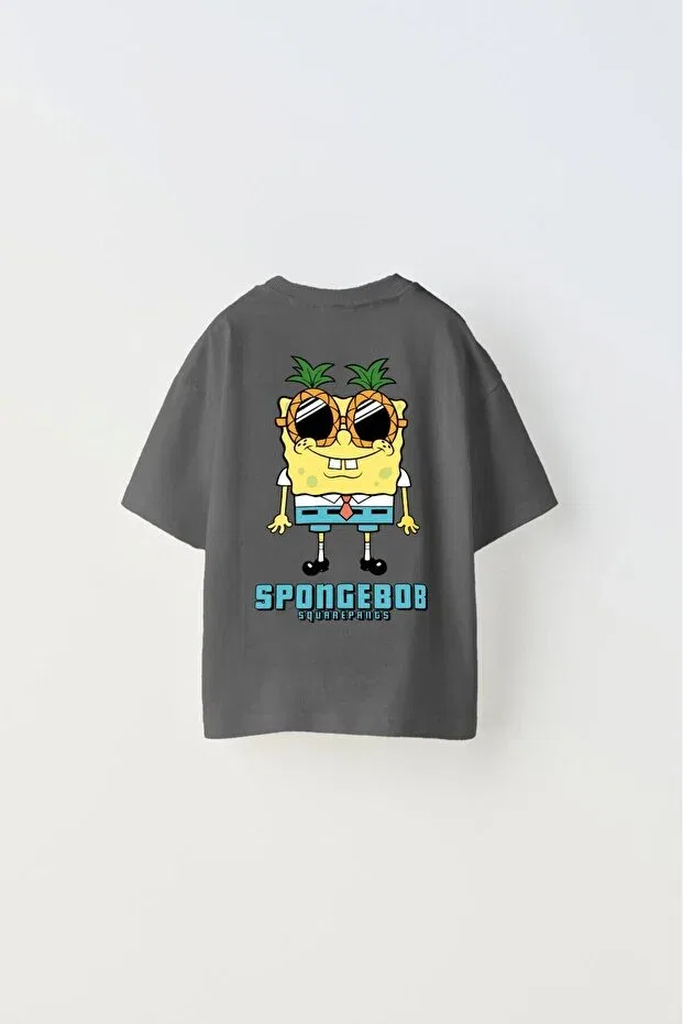 Детская футболка для мальчиков с принтом Spongebob printed smoked The Champ Clothing, Smoked