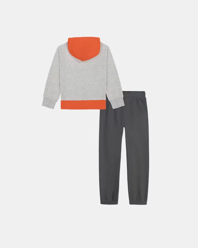 Комплект для мальчиков из флиса, худи и джоггеры, UA Rival Colorblock UnderArmour, Outrageous Orange/White