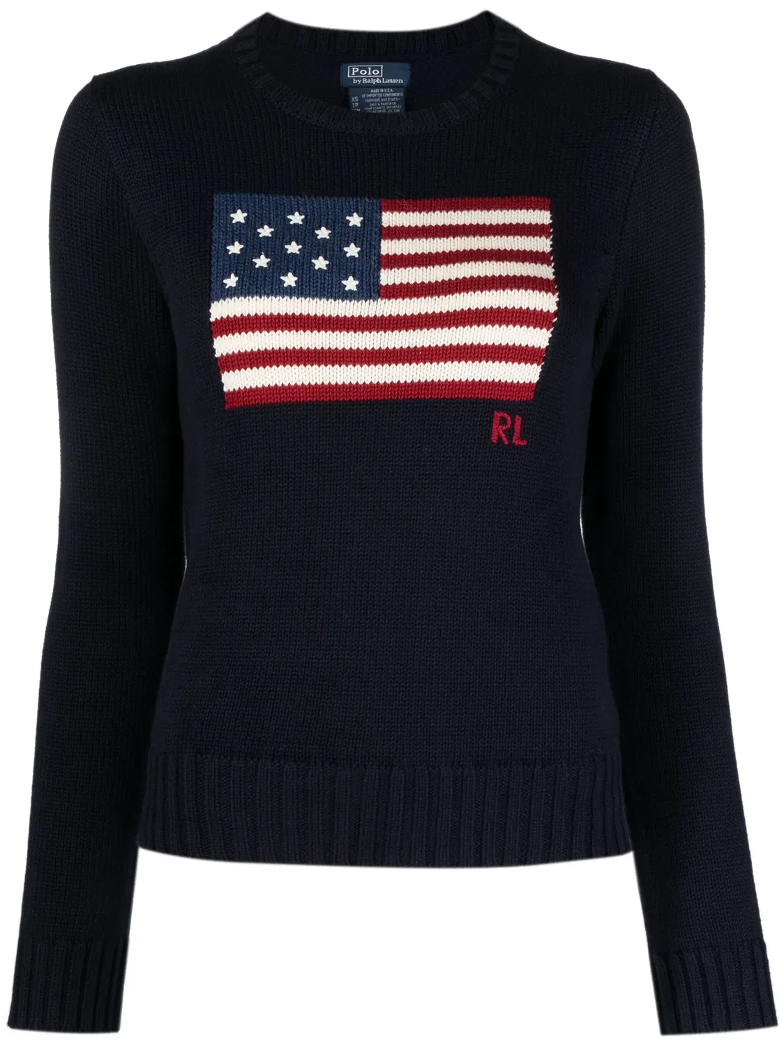Polo Ralph Lauren Джемпер хлопковый с графическим принтом - синий