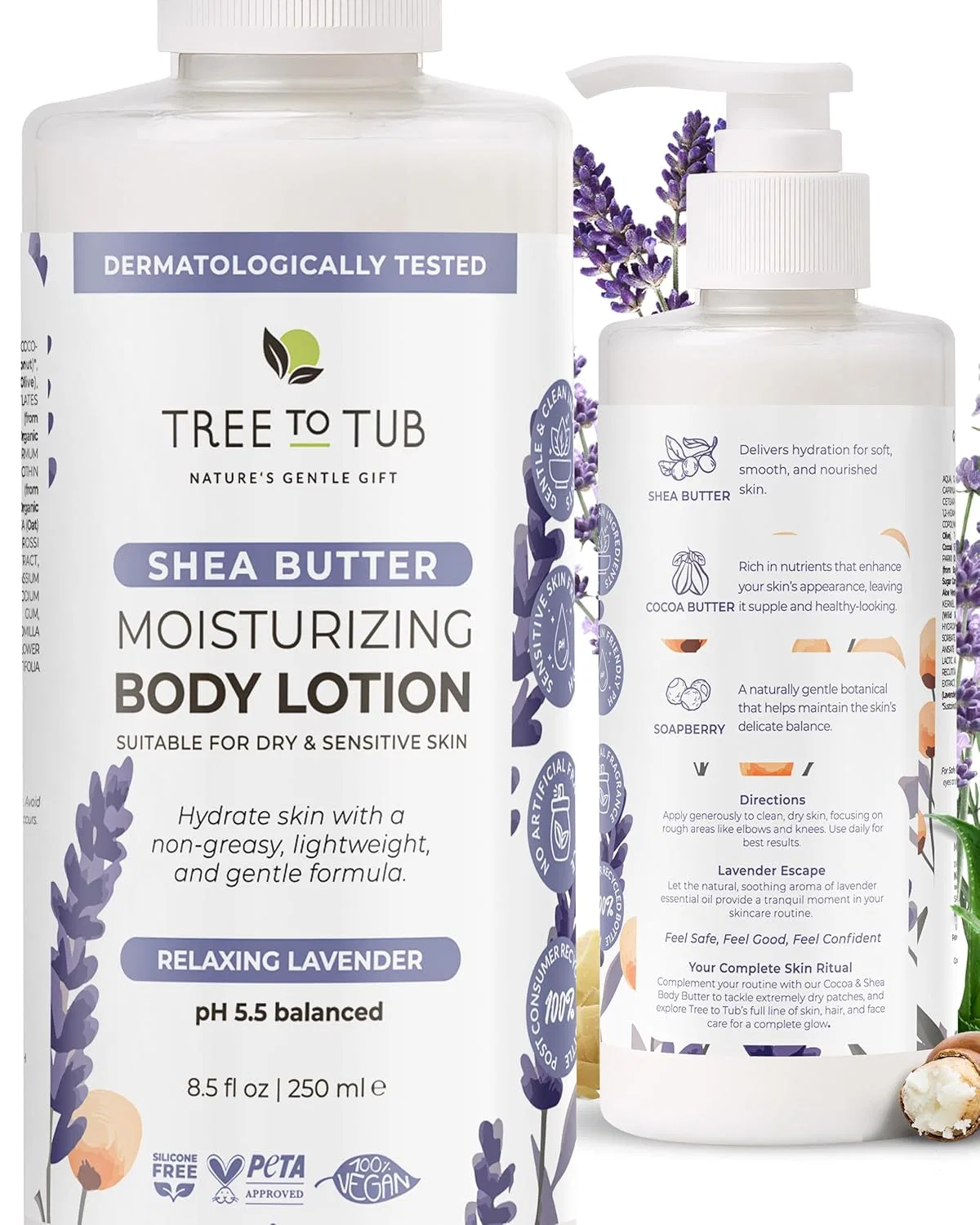 Лосьон для тела Lavender Shea Butter, Tree To Tub