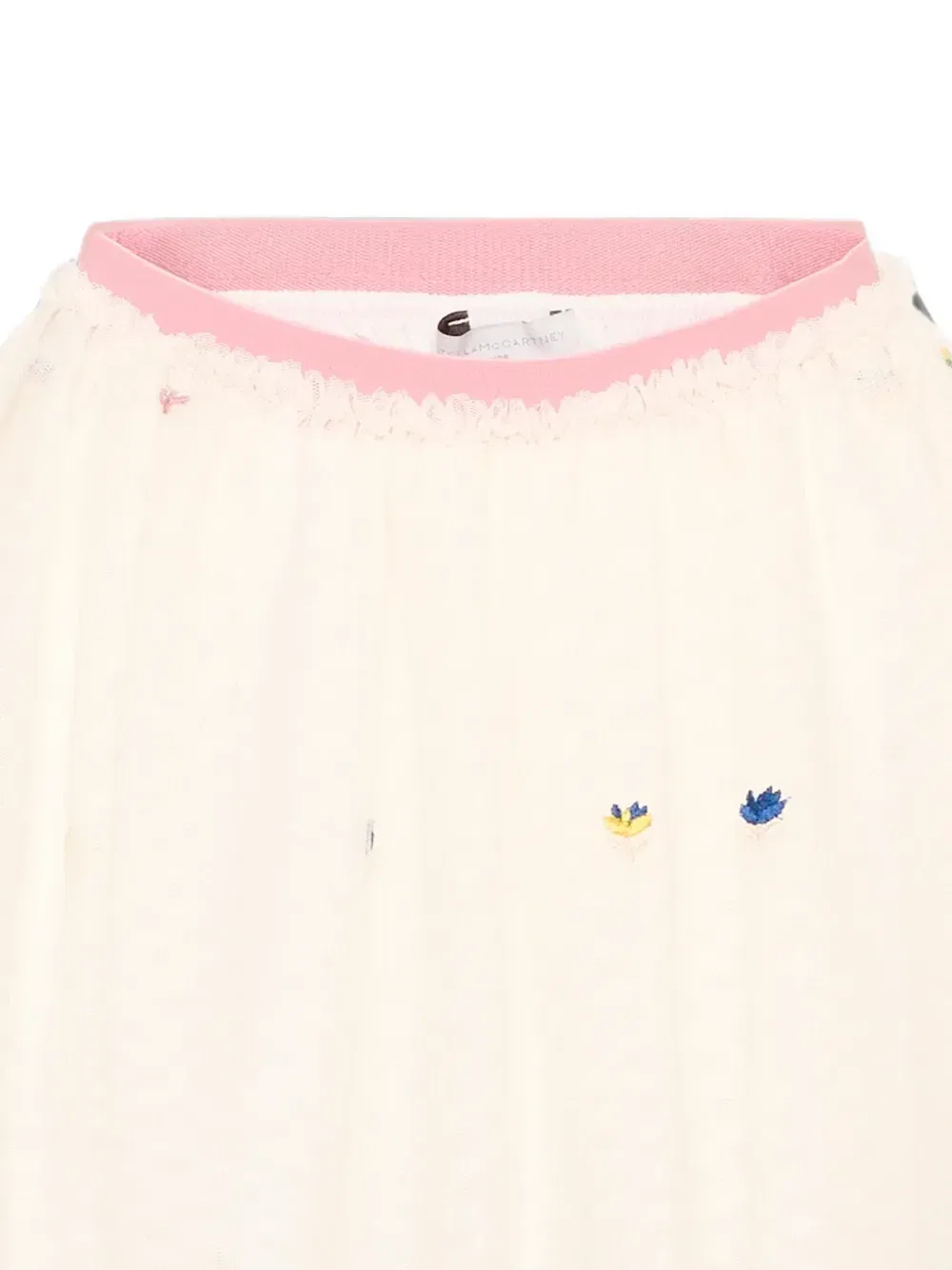 Юбка из тюля с цветочной вышивкой Stella Mccartney Kids, бежевый — фото 3