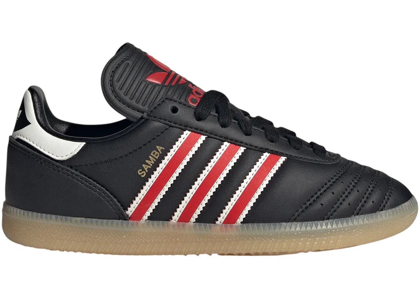 Детские кроссовки Lifestyle Adidas Samba JP, Core Black/Red/Gum