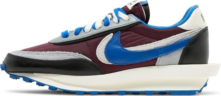 Кроссовки Nike sacai x Undercover x LDWaffle 'Night Maroon Team Royal', красный — фото 4