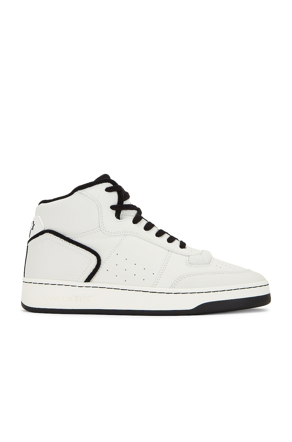 

Кроссовки среднего размера SL80 Cuir Meridiano Graine Saint Laurent, белый