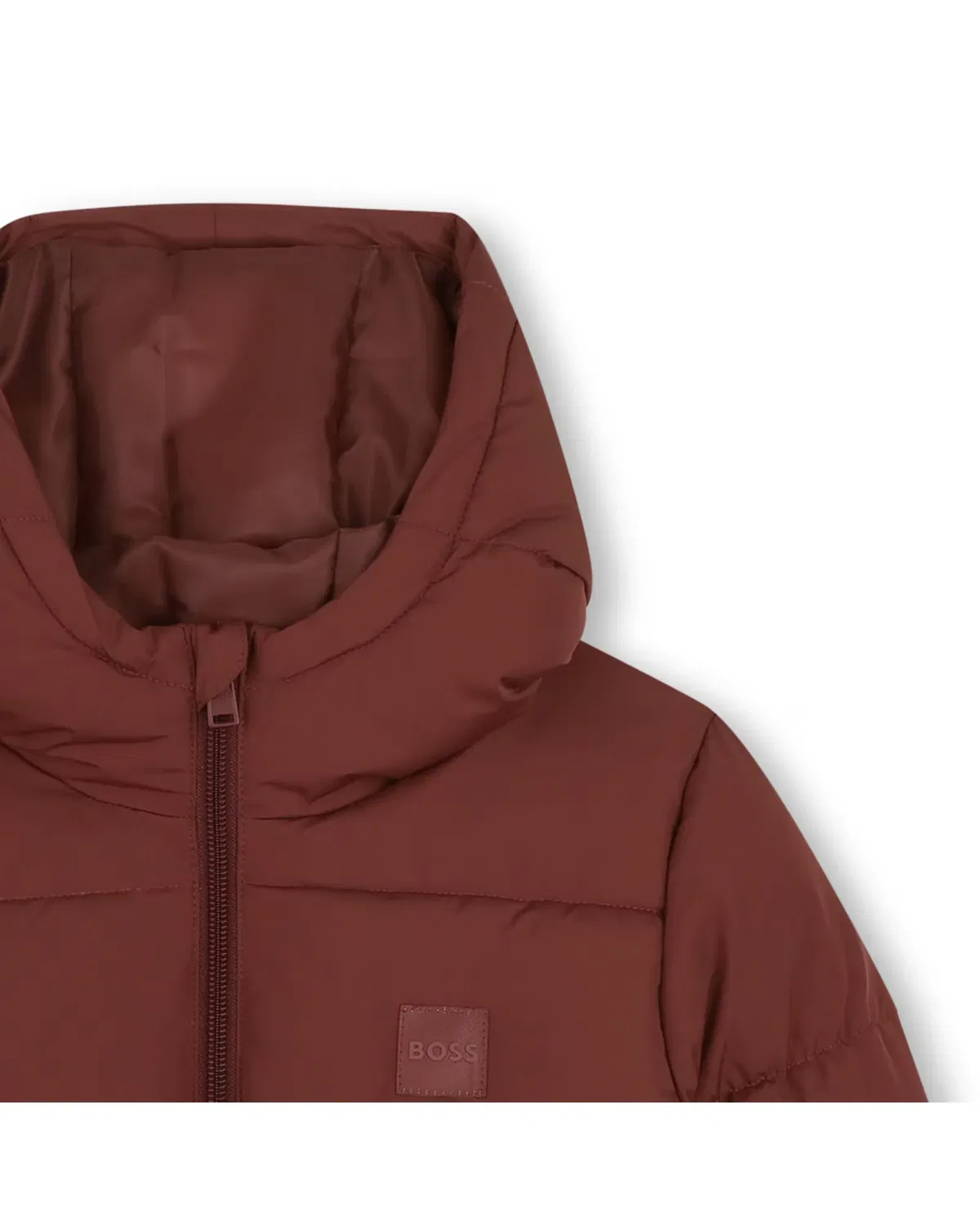 Детское пальто для мальчиков стеганое BOSS Kidswear, Burdeos — фото 2