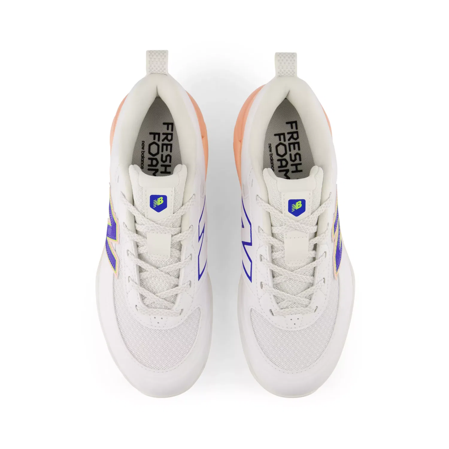 Детские бутсы для софтбола с шипами Velo v5 Youth New Balance, White With Blue Gemstone — фото 3