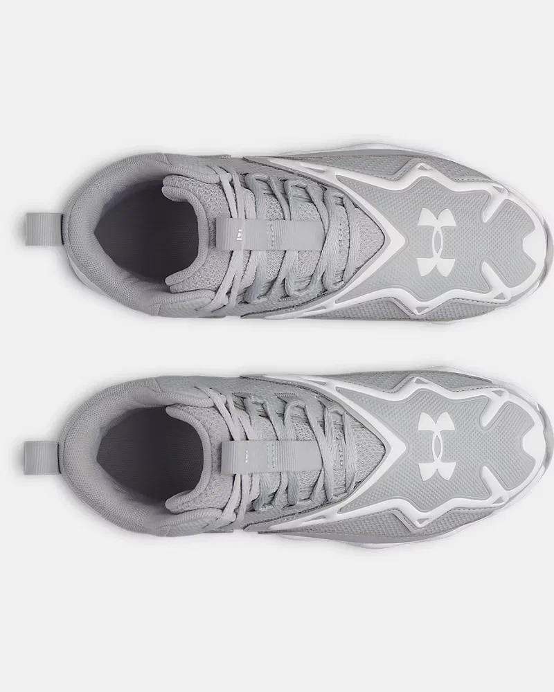 Детские бейсбольные шиповки с амортизацией EVA UA Harper 11 RM Jr. UnderArmour, Baseball Gray/White — фото 3