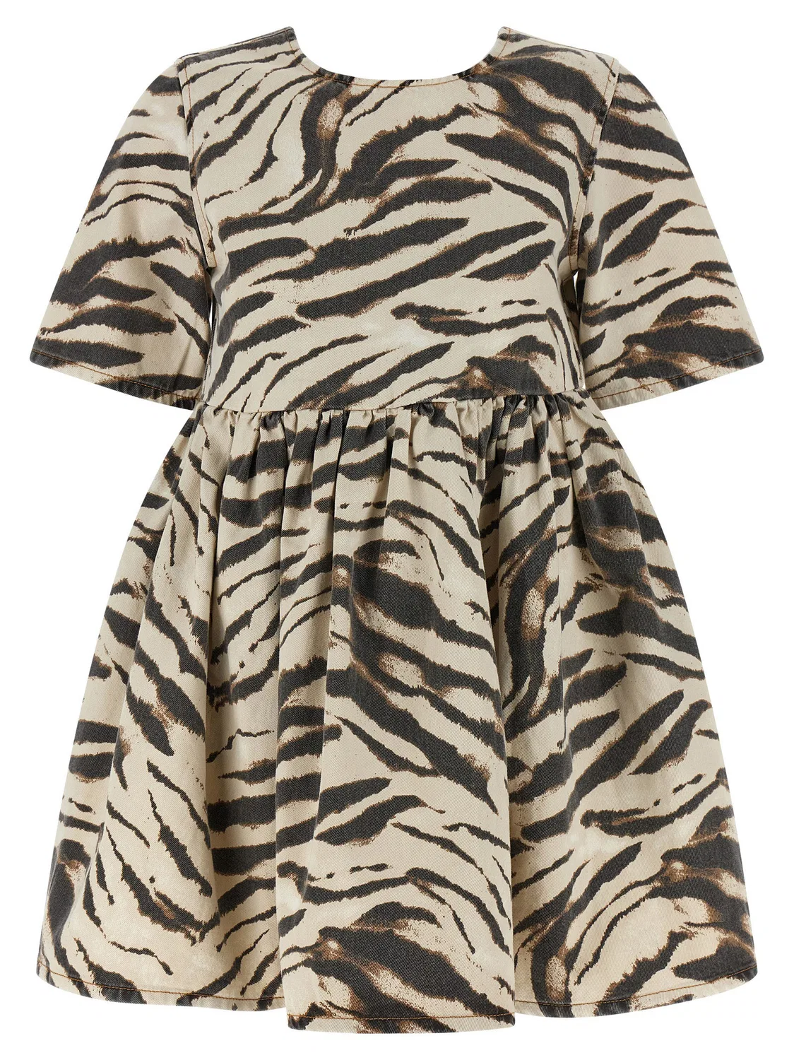Детское платье для девочек с принтом зебры Mini Zebra Denim GANNI, Multicolor