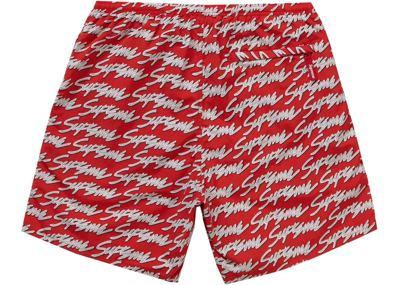 Мужские шорты Signature Script Logo Supreme, Red — фото 2