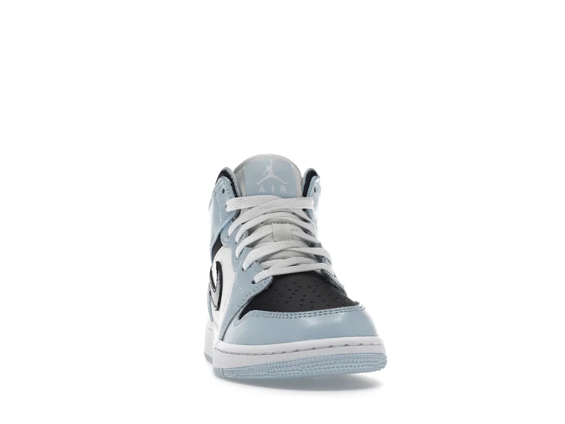 Детские кроссовки Lifestyle с принтом Jordan 1 Mid Jordan, Ice Blue/Black-Sail-White — фото 2