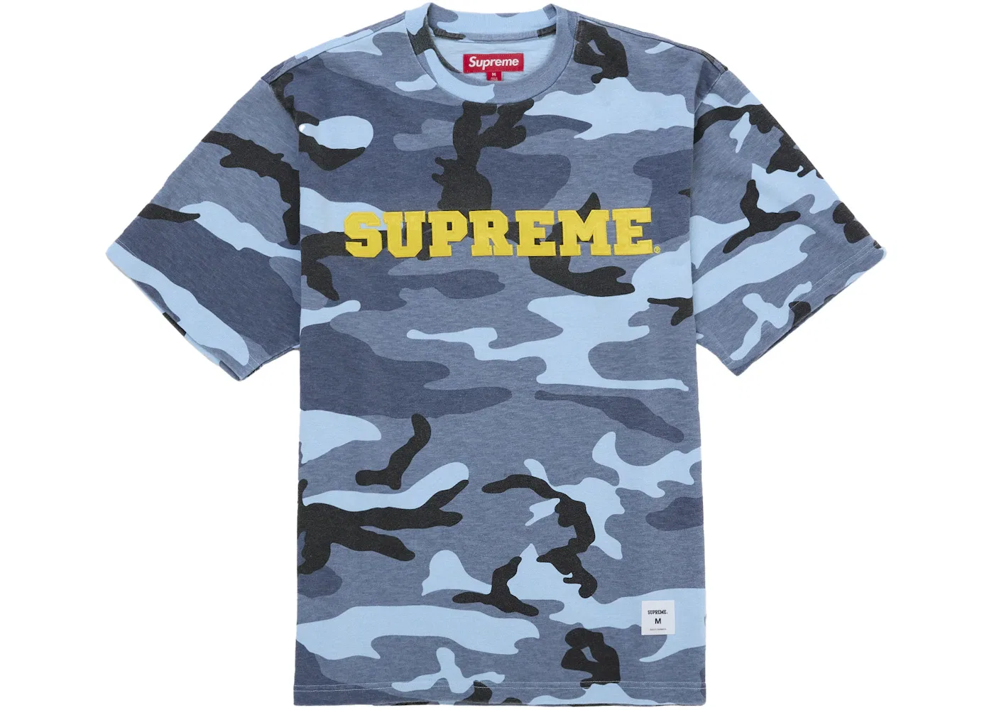 Мужская футболка с аппликацией Supreme Blue Camo, Blue Camo