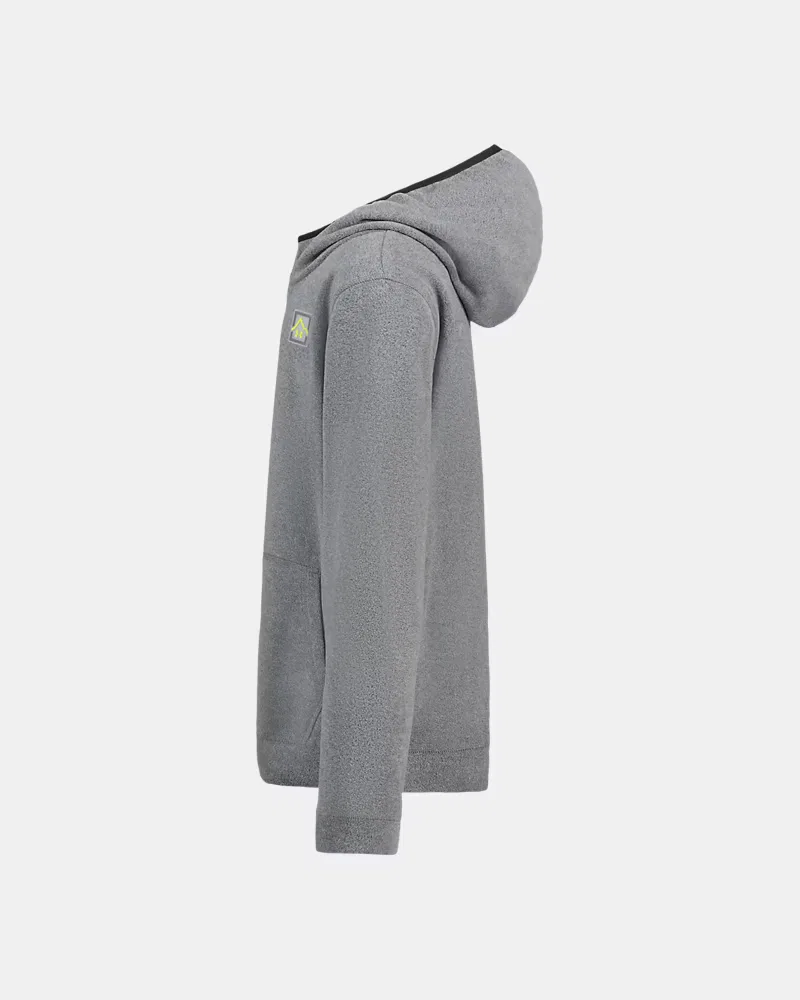 Худи для мальчиков из теплого микрофлиса с карманом-кенгуру Microfleece Hundo UnderArmour, Castlerock/Green Citrine — фото 4