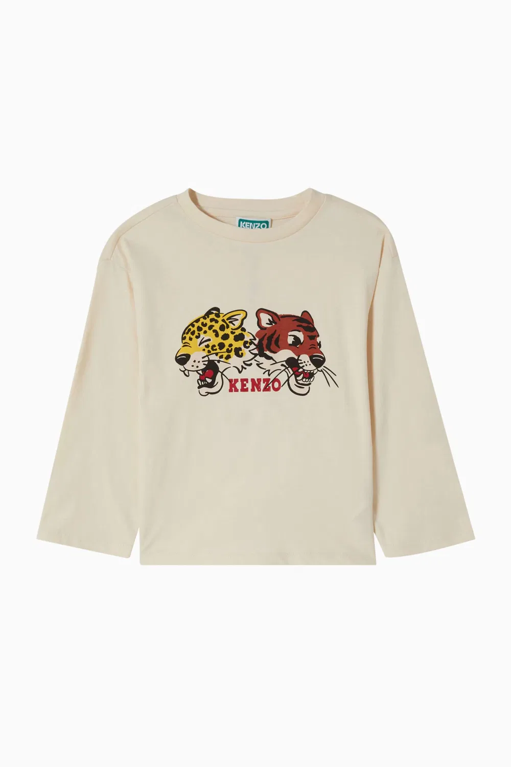 Футболка с принтом животных из органического хлопка KENZO KIDS