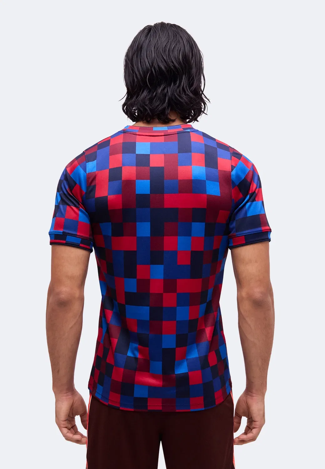Предматчевая домашняя форма академии ФК Барселона - клубная одежда Nike Performance, Noble Red/Blackened Blue/Mineral Yellow — фото 3