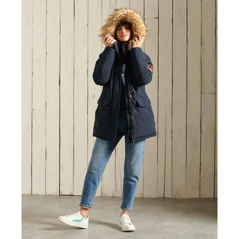 Женская парка с капюшоном Everest Superdry, Blau — фото 2